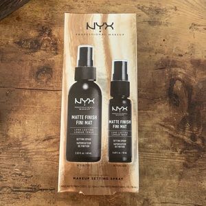 NYX Professional matte setting spray 2.03 oz and 0.60 bottle